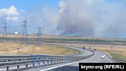 Загоряння біля мису Чауда у Криму, 25 червня 2024 року