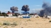 Дим від вибухів на військовому аеродромі в селі Новофедорівка біля міста Саки в окупованому Криму, 9 серпня 2022 року